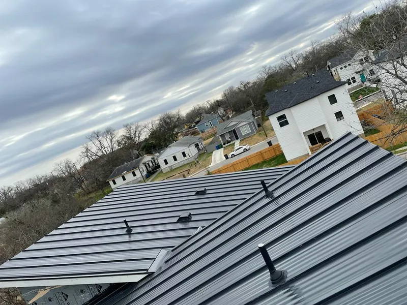 Standing seam metal roof panels with vents for Skylight Repair in University City